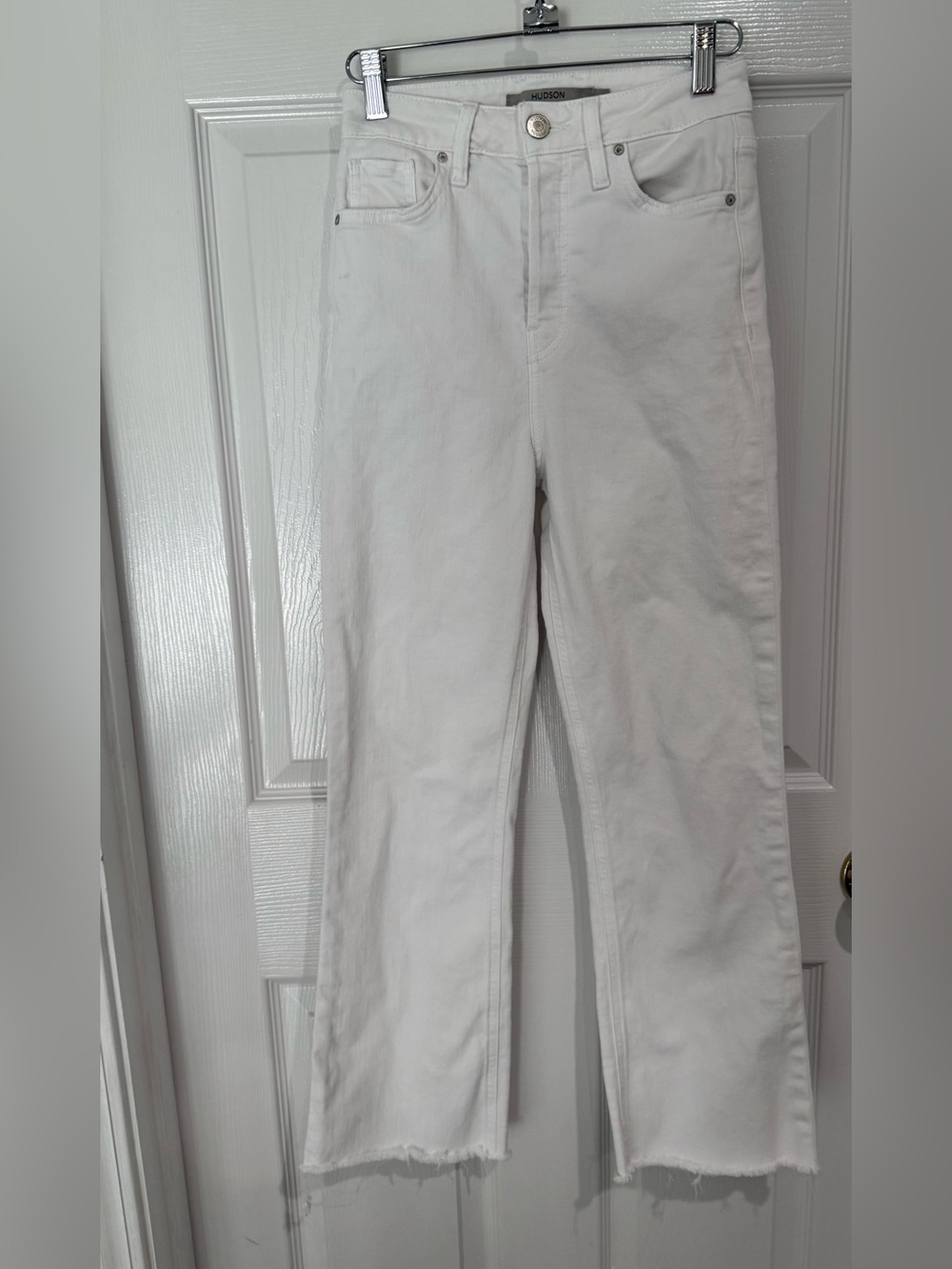 Hudson Jeans Off-White Straight-Leg Women's Jeans